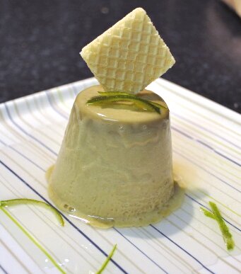 Licorice Parfait with Lime Syrup