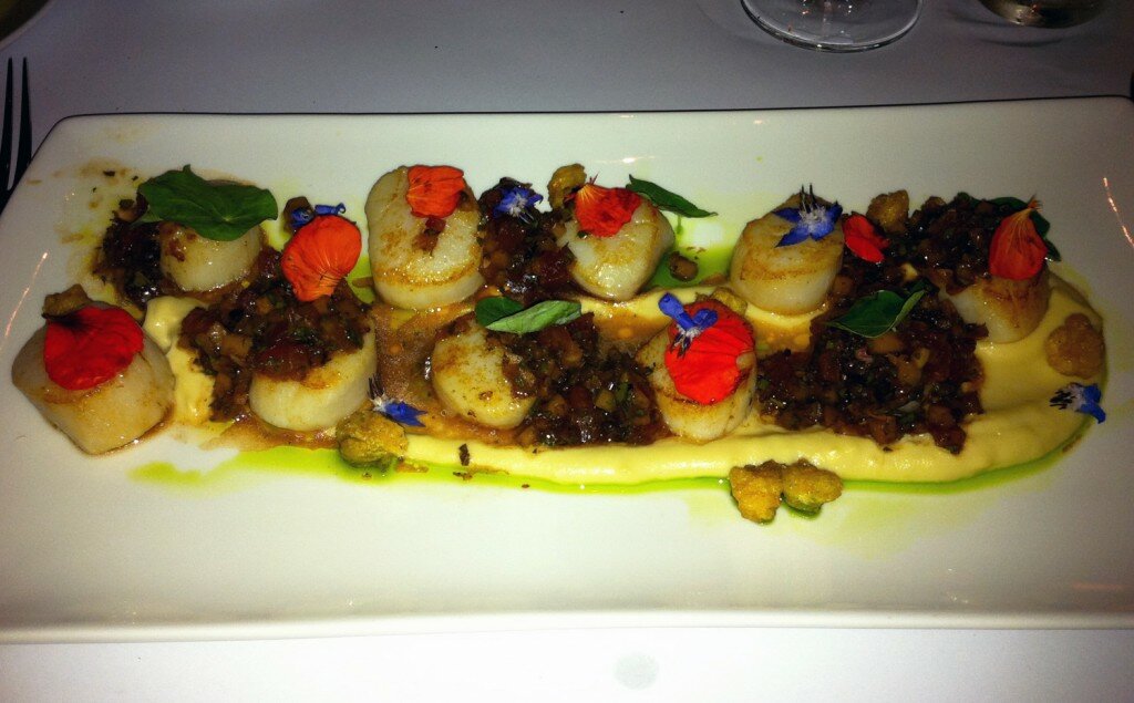 Scallops at Glass Brasserie
