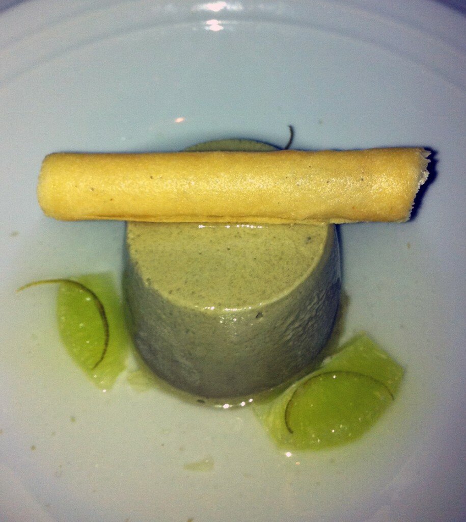 Licorice Parfait with Lime Syrup