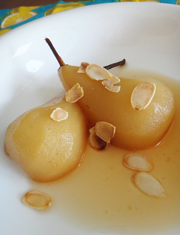Cider Poached Pears