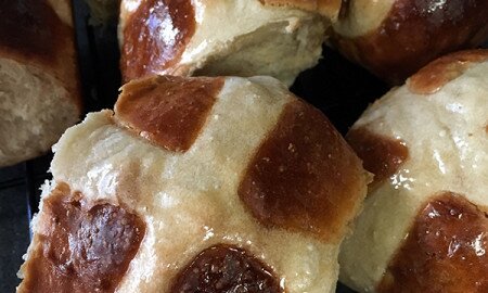 Chai Apple Hot Cross Buns