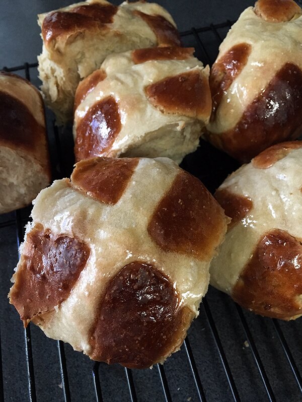 Chai Apple Hot Cross Buns