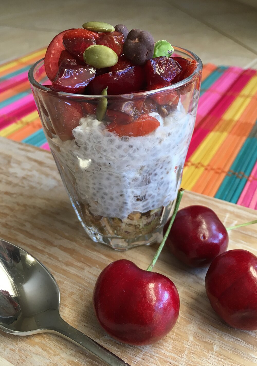 Chocolate Cherry Chia Cups